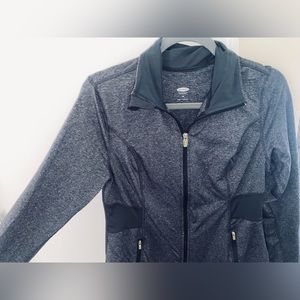 Gray workout jacket, size medium, Old Navy